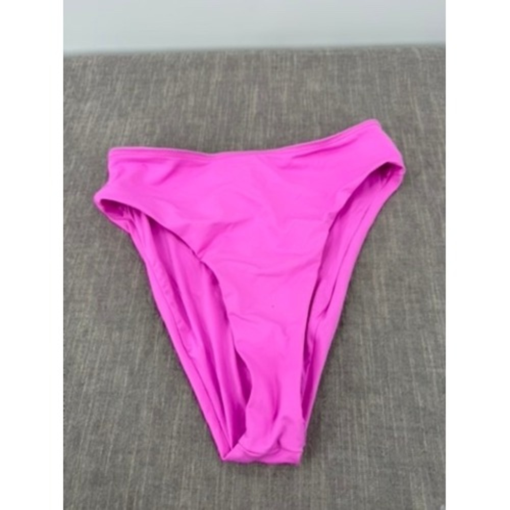 SKIMS Recycled Swim Mid Waist Bikini Bottom Neon Orchid Pink Size XS NWT